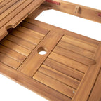 Ensemble de salle à manger extensible Nadia 9 pièces en bois et osier par Christopher Knight Home