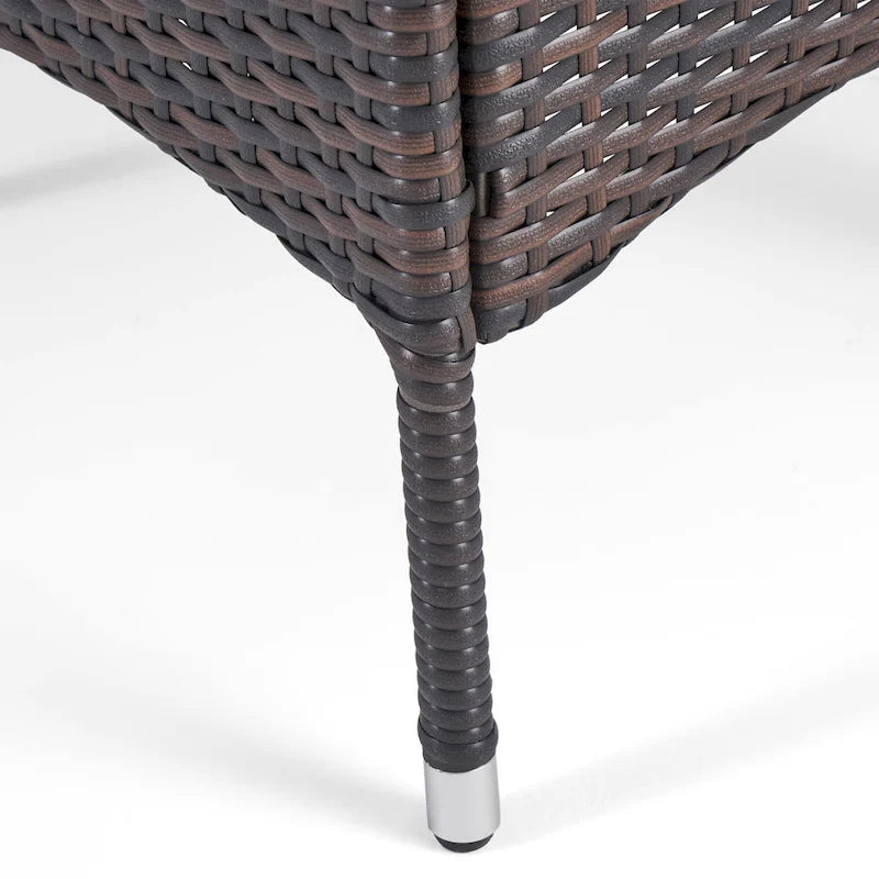 Ensemble de salle à manger extensible Nadia 9 pièces en bois et osier par Christopher Knight Home