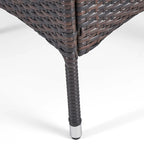 Ensemble de salle à manger extensible Nadia 9 pièces en bois et osier par Christopher Knight Home