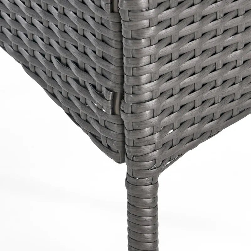 Ensemble de salle à manger extensible Nadia 9 pièces en bois et osier par Christopher Knight Home