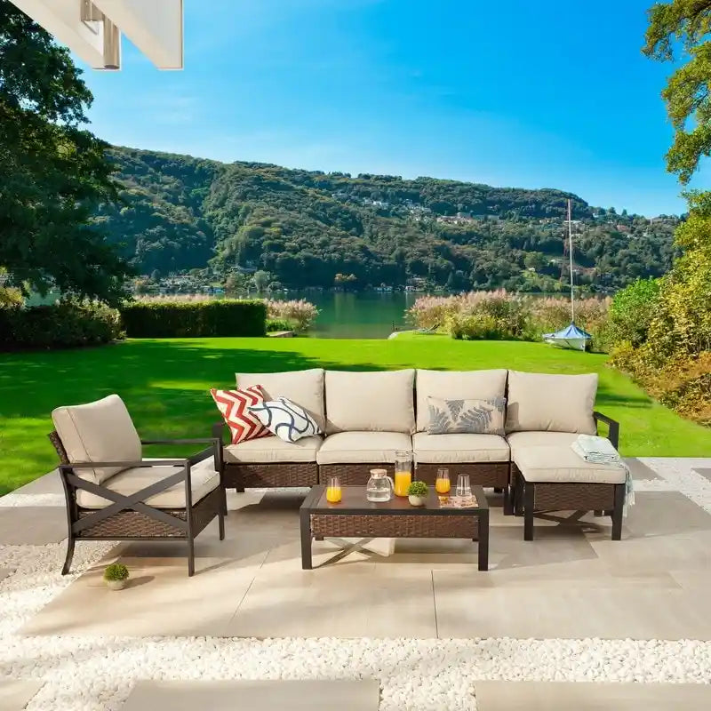 X-Arm 7-Piece Outdoor Conversation Set