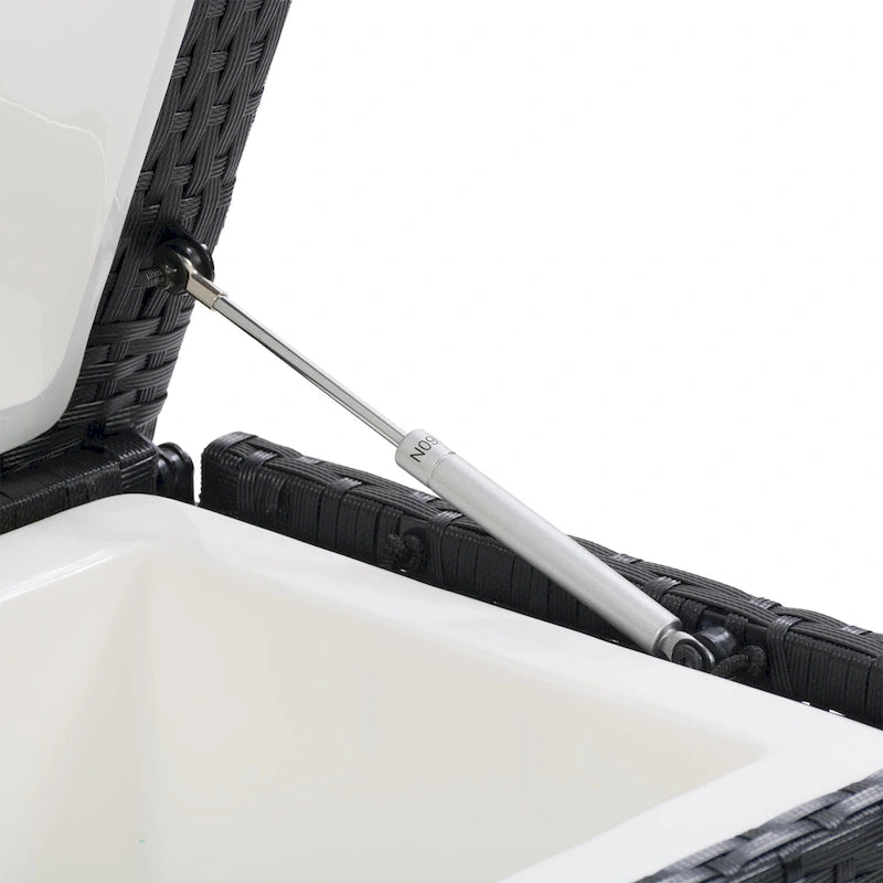 Table isotherme CorLiving Parksville en rotin noir