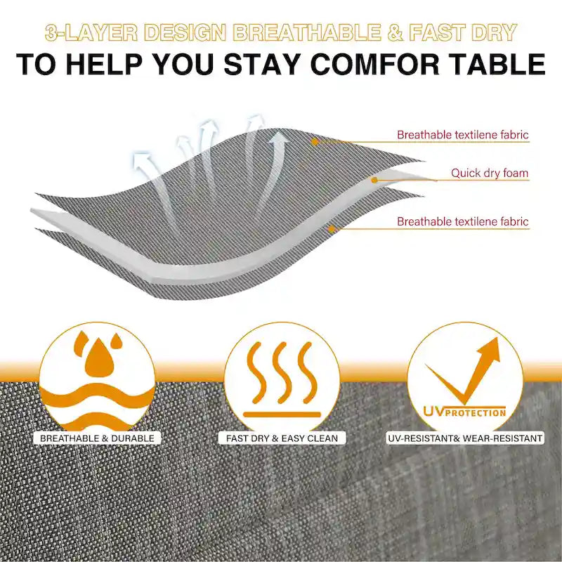 Ensemble de salle à manger rond bistro en métal 3 pièces MAISON ARTS pour patio