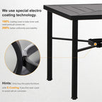 Ensemble de salle à manger rond bistro en métal 3 pièces MAISON ARTS pour patio