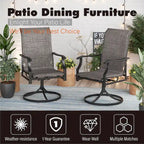 Ensemble de salle à manger rond bistro en métal 3 pièces MAISON ARTS pour patio