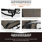 Ensemble de salle à manger rond bistro en métal 3 pièces MAISON ARTS pour patio