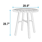 Ensemble de salle à manger rond bistro en métal 3 pièces MAISON ARTS pour patio