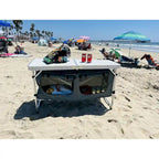 Table de camping pliante avec rangement, portable, réglable et légère, idéale pour les pique-niques, la plage, la randonnée et les voyages, en intérieur comme en extérieur.