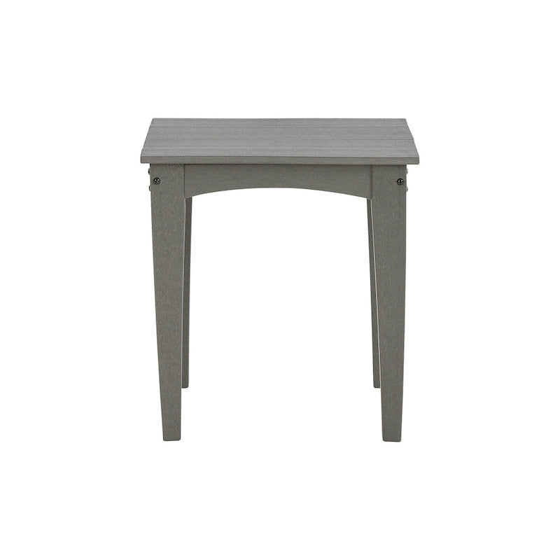 Table d'appoint carrée d'extérieur grise en polyéthylène résistant aux intempéries, Signature Design by Ashley Visola - 53 cm (L) x 53 cm (P) x 61 cm (H)