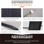 Chaises de salle à manger de patio MAISON ARTS, 2 chaises en rotin avec coussins