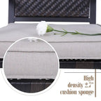 Chaises de salle à manger de patio MAISON ARTS, 2 chaises en rotin avec coussins