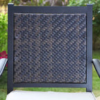 Chaises de salle à manger de patio MAISON ARTS, 2 chaises en rotin avec coussins