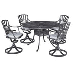 Grenada Charcoal Aluminum 5 Piece Outdoor Dining Set - 49 x 29 x 49