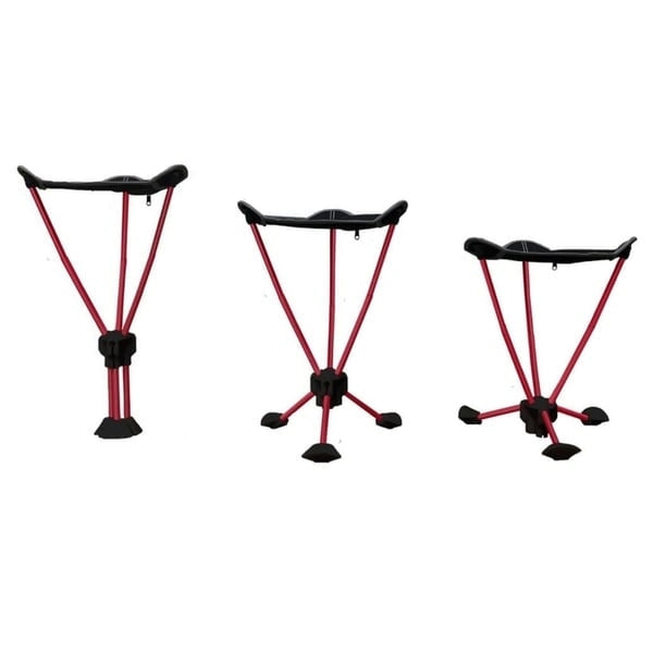 Travel Chair Adjustable 3-in-1 Slacker Stool in Black