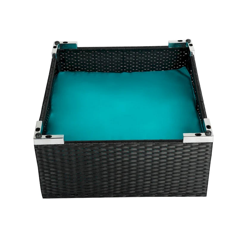 Ensemble de patio Havenside Home Kwan avec fauteuils en osier et repose-pieds