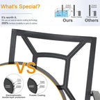 Ensemble bistro de patio MAISON ARTS comprenant une table basse avec parasol et 2 chaises empilables.