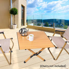 Table de camping pliante en métal, table de pique-nique portable enroulable pour l'extérieur