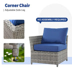 Ensemble de conversation de patio extérieur XIZZI 10 pièces avec foyer