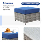 Ensemble de conversation de patio extérieur XIZZI 10 pièces avec foyer