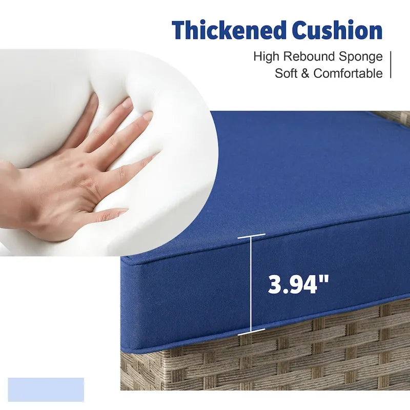 Ensemble de conversation de patio extérieur XIZZI 10 pièces avec foyer