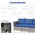 Ensemble de conversation de patio extérieur XIZZI 10 pièces avec foyer