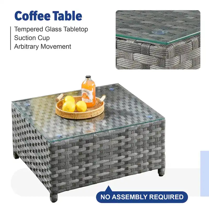 Ensemble de conversation de patio extérieur XIZZI 10 pièces avec foyer