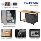 Ensemble de conversation de patio extérieur XIZZI 10 pièces avec foyer