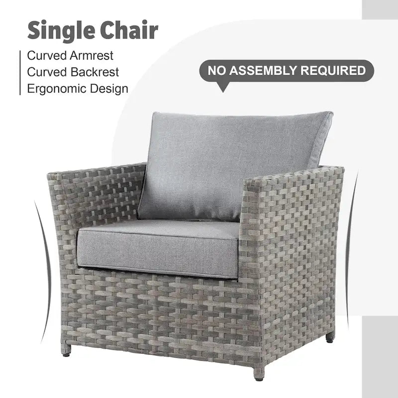 Ensemble de conversation de patio extérieur XIZZI 10 pièces avec foyer