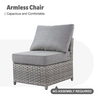 Ensemble de conversation de patio extérieur XIZZI 10 pièces avec foyer