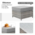 Ensemble de conversation de patio extérieur XIZZI 10 pièces avec foyer