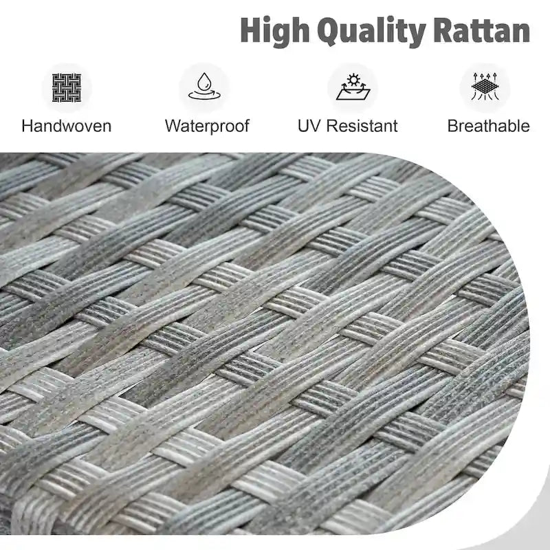 Ensemble de conversation de patio extérieur XIZZI 10 pièces avec foyer