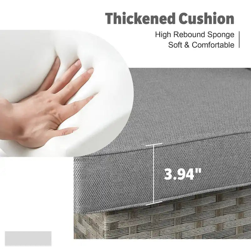 Ensemble de conversation de patio extérieur XIZZI 10 pièces avec foyer