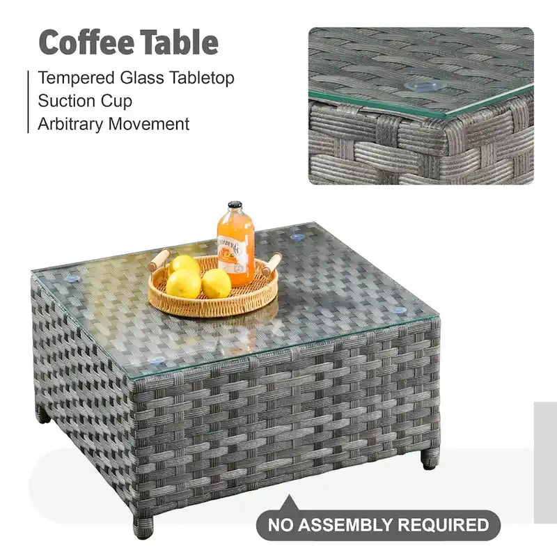 Ensemble de conversation de patio extérieur XIZZI 10 pièces avec foyer