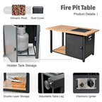 Ensemble de conversation de patio extérieur XIZZI 10 pièces avec foyer