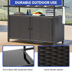 Ensemble de bar Co avec revêtement extérieur en osier