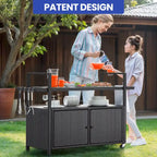 Ensemble de bar Co avec revêtement extérieur en osier