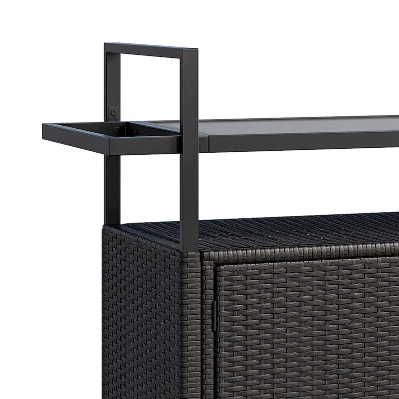 Ensemble de bar Co avec revêtement extérieur en osier