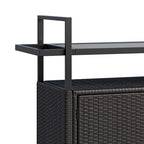 Ensemble de bar Co avec revêtement extérieur en osier