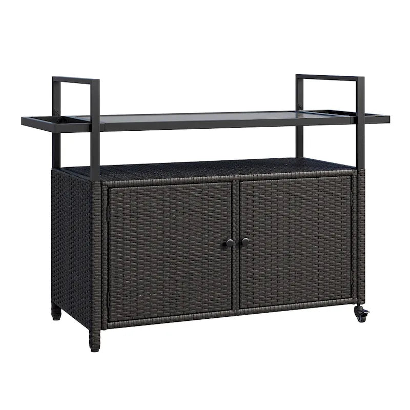 Ensemble de bar Co avec revêtement extérieur en osier