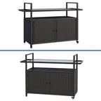 Ensemble de bar Co avec revêtement extérieur en osier