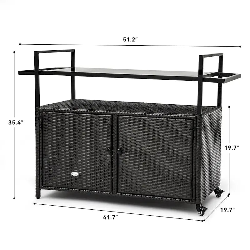 Ensemble de bar Co avec revêtement extérieur en osier