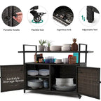 Ensemble de bar Co avec revêtement extérieur en osier