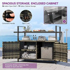 Ensemble de bar Co avec revêtement extérieur en osier