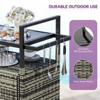 Ensemble de bar Co avec revêtement extérieur en osier