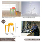 Tabourets bas empilables en résine Lagoon Joyous, lot de 2