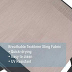 Ensemble de 4 chaises de salle à manger de patio PHI VILLA, fabriquées avec une structure robuste en aluminium et un tissu textilene respirant.