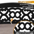 Ensemble de 4 chaises de salle à manger de patio PHI VILLA, fabriquées avec une structure robuste en aluminium et un tissu textilene respirant.