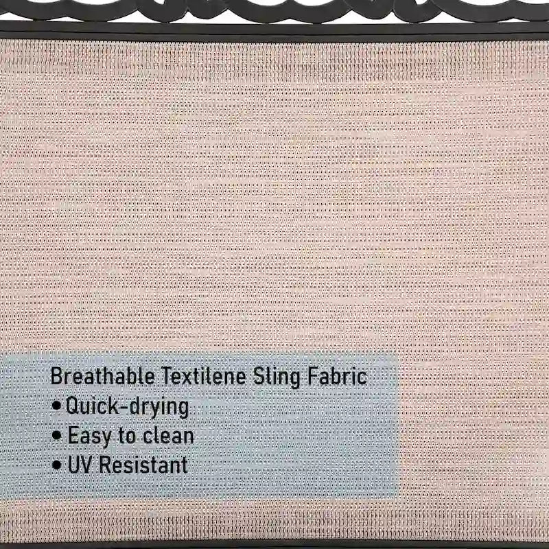 Ensemble de 4 chaises de salle à manger de patio PHI VILLA, fabriquées avec une structure robuste en aluminium et un tissu textilene respirant.