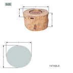 Ensemble de canapé de conversation extérieur en osier 7 pièces avec foyer