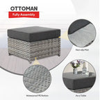 Ensemble de conversation XIZZI 7 pièces en rotin tressé pour patio extérieur